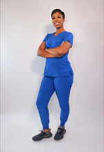Load image into Gallery viewer, Royal Blue Jogger Scrubs
