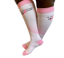 Load image into Gallery viewer, Think Pink Compression Socks
