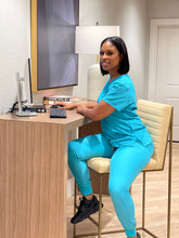 Load image into Gallery viewer, Teal Jogger Scrubs
